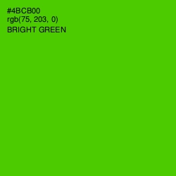 #4BCB00 - Bright Green Color Image