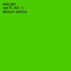 #4BCB01 - Bright Green Color Image