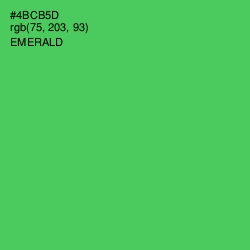 #4BCB5D - Emerald Color Image