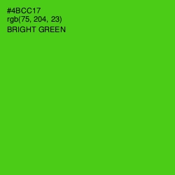 #4BCC17 - Bright Green Color Image