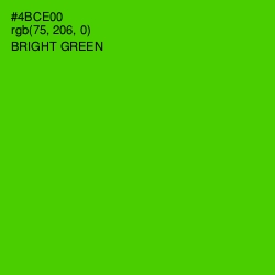 #4BCE00 - Bright Green Color Image