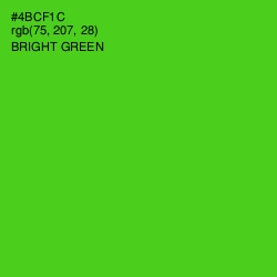 #4BCF1C - Bright Green Color Image