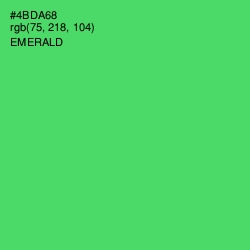 #4BDA68 - Emerald Color Image