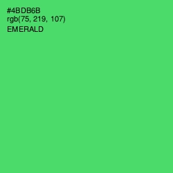 #4BDB6B - Emerald Color Image