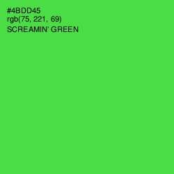 #4BDD45 - Screamin' Green Color Image