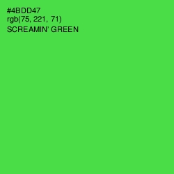 #4BDD47 - Screamin' Green Color Image