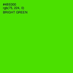#4BE000 - Bright Green Color Image