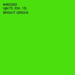 #4BE00D - Bright Green Color Image