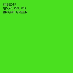 #4BE01F - Bright Green Color Image