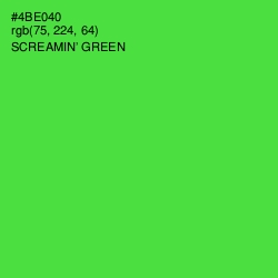 #4BE040 - Screamin' Green Color Image