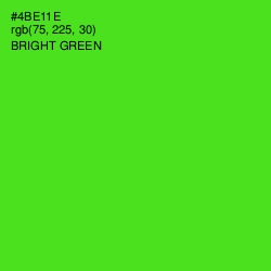 #4BE11E - Bright Green Color Image
