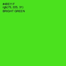 #4BE11F - Bright Green Color Image