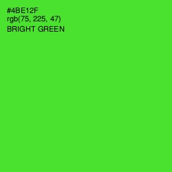 #4BE12F - Bright Green Color Image