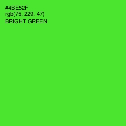 #4BE52F - Bright Green Color Image