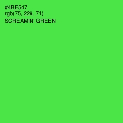 #4BE547 - Screamin' Green Color Image
