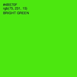 #4BE70F - Bright Green Color Image