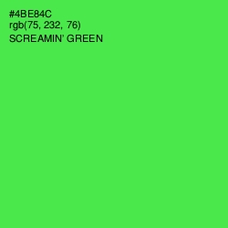 #4BE84C - Screamin' Green Color Image