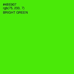 #4BE907 - Bright Green Color Image