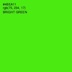 #4BEA11 - Bright Green Color Image