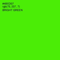#4BED07 - Bright Green Color Image