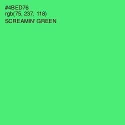 #4BED76 - Screamin' Green Color Image