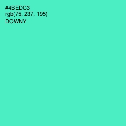 #4BEDC3 - Downy Color Image