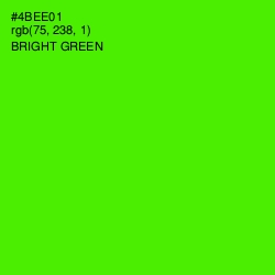 #4BEE01 - Bright Green Color Image