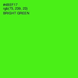 #4BEF17 - Bright Green Color Image