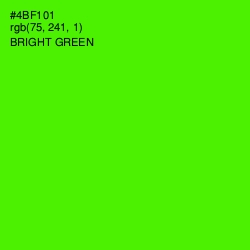 #4BF101 - Bright Green Color Image