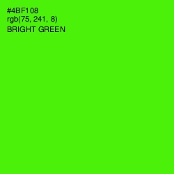 #4BF108 - Bright Green Color Image