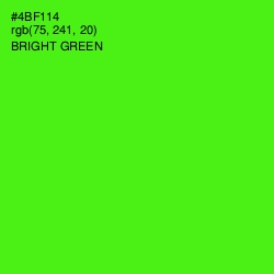 #4BF114 - Bright Green Color Image