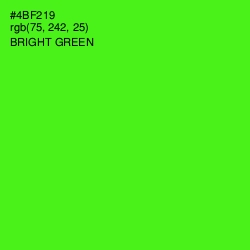 #4BF219 - Bright Green Color Image