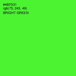 #4BF331 - Bright Green Color Image