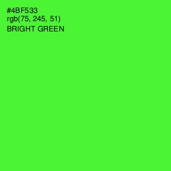 #4BF533 - Bright Green Color Image