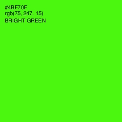 #4BF70F - Bright Green Color Image