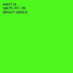 #4BF71A - Bright Green Color Image