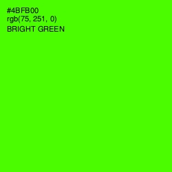 #4BFB00 - Bright Green Color Image