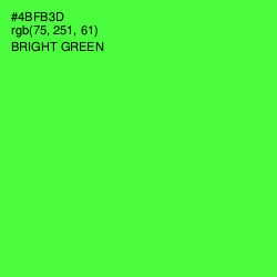 #4BFB3D - Bright Green Color Image