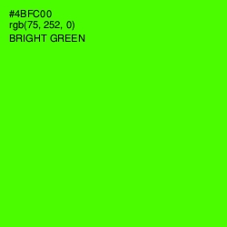 #4BFC00 - Bright Green Color Image