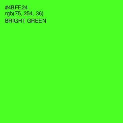#4BFE24 - Bright Green Color Image
