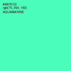 #4BFEC0 - Aquamarine Color Image