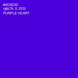 #4C00DC - Purple Heart Color Image