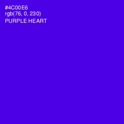 #4C00E6 - Purple Heart Color Image