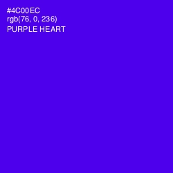 #4C00EC - Purple Heart Color Image