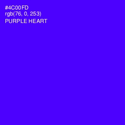 #4C00FD - Purple Heart Color Image