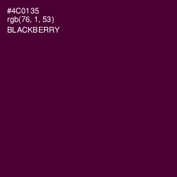 #4C0135 - Blackberry Color Image