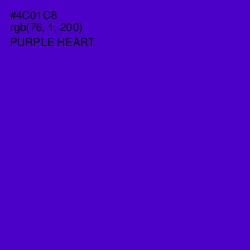 #4C01C8 - Purple Heart Color Image