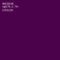 #4C024A - Loulou Color Image