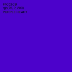 #4C02CB - Purple Heart Color Image