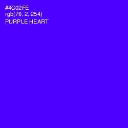 #4C02FE - Purple Heart Color Image